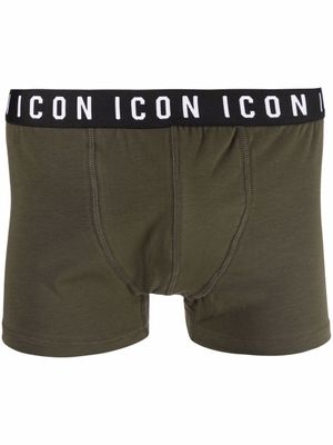 DSQUARED2 boxer à taille à logo - Vert