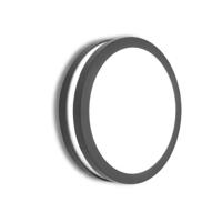 Plafondlamp rond buiten grijs &apos;Titan&apos; e27 fitting rond led lamp 26 cm - thumbnail