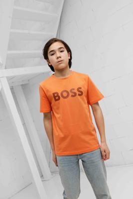 Hugo Boss Logo T-Shirt Kids Oranje - Maat 11/12 jaar - Kleur: Oranje | Soccerfanshop