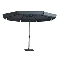 Parasol Syros 350cm met volant grijs