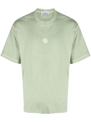 Stone Island t-shirt en coton à logo brodé - Vert