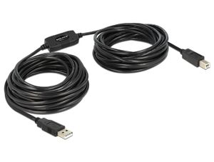 DeLOCK 11m, USB2.0-A - USB2.0-B USB-kabel USB A USB B Zwart