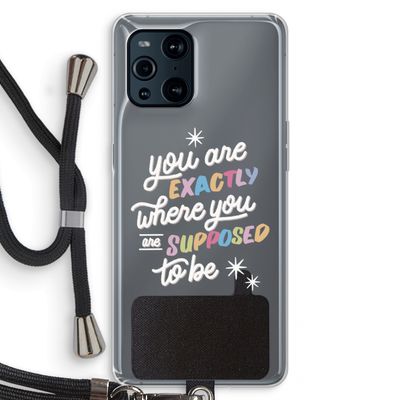 Right Place: Oppo Find X3 Transparant Hoesje met koord