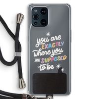 Right Place: Oppo Find X3 Transparant Hoesje met koord