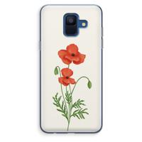 Red poppy: Samsung Galaxy A6 (2018) Transparant Hoesje