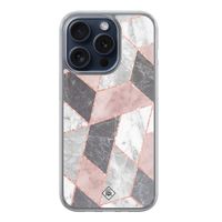 iPhone 15 Pro hybride hoesje - Stone grid iPhone 15 Pro hybride hoesje - Stone grid