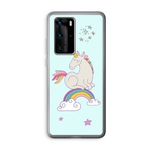 Regenboog eenhoorn: Huawei P40 Pro Transparant Hoesje