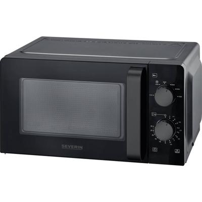 Severin MW 9587 Magnetron Zwart (mat), RVS 800 W Timerfunctie