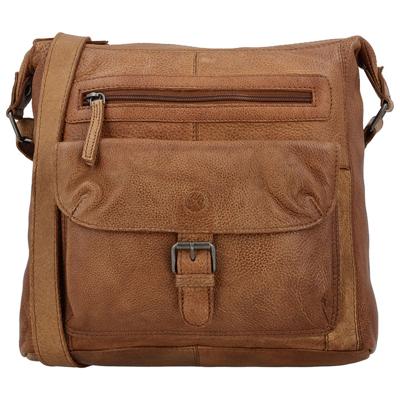 Hide & Stitches Schoudertas Paint Rock Cognac