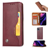 Knead huidtextuur horizontaal Flip lederen case voor iPhone 11 Pro met foto frame & houder & kaartsleuven & portemonnee (wijn rood)