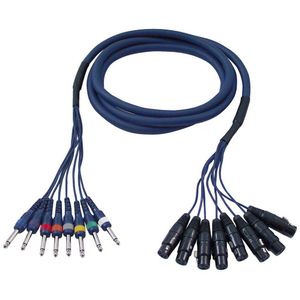 DAP FL61 Multikabel 8x XLR female naar 8x Mono jack 6m