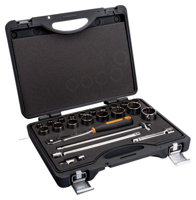 Bahco Doppenset 1/2" | slanke ratel | twaalfkant | inch-maten - 23-delig - koffer - 7823DZS