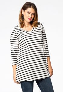 Yoek Tuniek flare v-neck | Beige | Maat 58/60