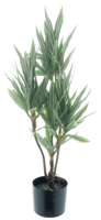Dracaena plant in pot green cream 65 cm kunstbloem - Nova nature