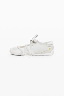 SNEAKER VAN RUWE STOF - WHITE - 41