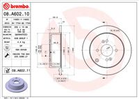 Remschijf BREMBO, Remschijftype: Massief, u.a. für Hyundai, KIA