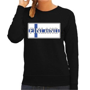 Finland landen sweater zwart voor dames 2XL  -