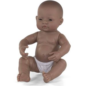 Miniland babypop meisje met vanillegeur 40 cm bruin