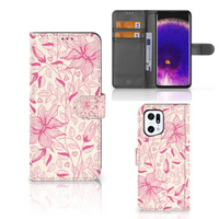 OPPO Find X5 Pro Hoesje Pink Flowers