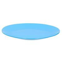Ontbijt/diner bordjes - 2x - blauw - 26 cm - hard kunststof Ontbijt/diner bordjes - 2x - blauw - 26 cm - hard kunststof