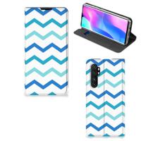 Xiaomi Mi Note 10 Lite | Hoesje met Magneet | Zigzag Blauw