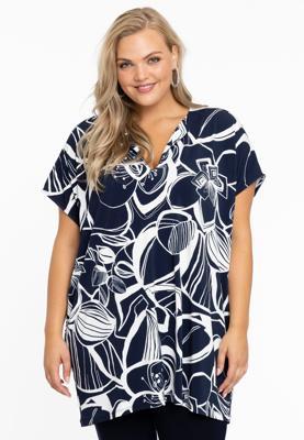 Yoek Wijde tuniek SKETCH | Blauw | Maat 42/44