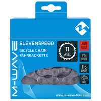 M-Wave Ketting 11-speed, 1/2x11/128 116L zilver anti-roest (hangverpakking)