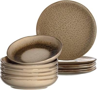 Leonardo Serviesset Matera - Beige - 12-delig / 6 personen - 6 dinerborden en 6 diepe borden