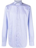 Xacus chemise en coton à fines rayures - Bleu - thumbnail