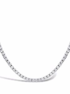 Pragnell collier Line en or blanc 18ct serti de diamants - Argent