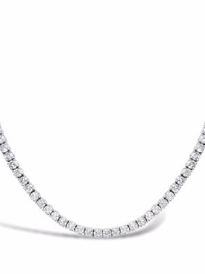 Pragnell collier Line en or blanc 18ct serti de diamants - Argent