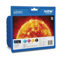 Inktcartridge Brother LC-980VALBP zwart + 3 kleuren