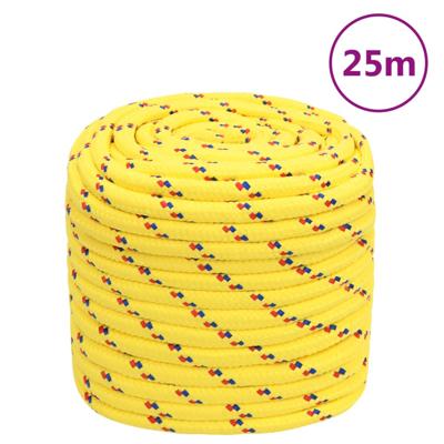 Boottouw 18 mm 25 m polypropyleen geel