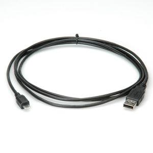 ROLINE USB 2.0 Kabel, USB A Male - Micro USB B Male, zwart, 0,8 m