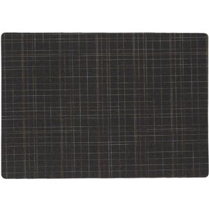 Stevige luxe Tafel placemats Liso zwart 30 x 43 cm