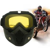 Motorfiets Off-road helm masker afneembare winddicht bril Glasses(Yellow)