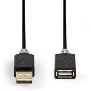Kabel USB 2.0 | A male - A female | 2,0 m | Antraciet [CCBW60010AT20]