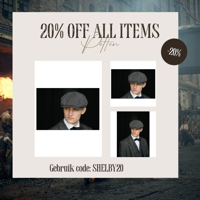 CitySport Cap Deluxe | Grijs Wol Visgraat | 8-Panelen | Peaky Blinders