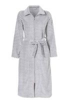 Fleece badjas rits met sterrenprint-S (36-38)