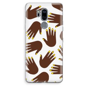 Hands dark: LG G7 Thinq Transparant Hoesje