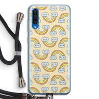 Regenboog: Samsung Galaxy A50 Transparant Hoesje met koord
