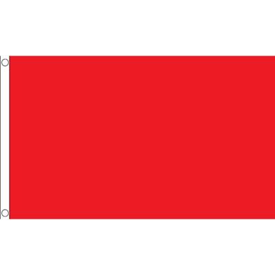 Rode kleur vlag - 150 x 90 cm - vlaggen uni kleur rood - polyester