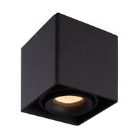 Dimbare LED opbouw plafondspot Esto Zwart incl. GU10 spot 5W 2700K IP20 kantelbaar - thumbnail