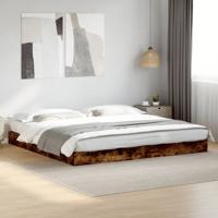 Bedframe zonder matras hout gerookt eikenkleurig 180x200 cm - thumbnail