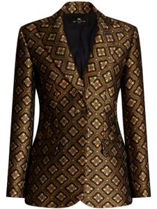 ETRO blazer en jacquard à motif géométrique - Jaune