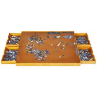 Puzzeltafel met 4 Laden Puzzelplateau voor Maximaal 1000-1500 Stukjes Puzzelbord Hout Puzzelplank met Vlak Werkoppervlak 80 x 65 cm