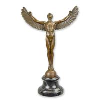 A BRONZE SCULPTURE OF ICARUS
