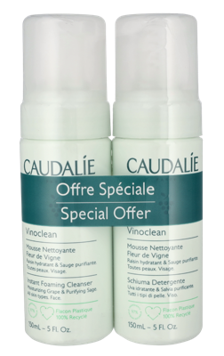 Caudalie Vinoclean Instant Foaming Cleanser Duo 300 ml