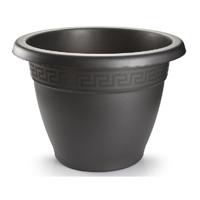 PlasticForte Plantenpot - antraciet - kunststof - 20 x 15 cm