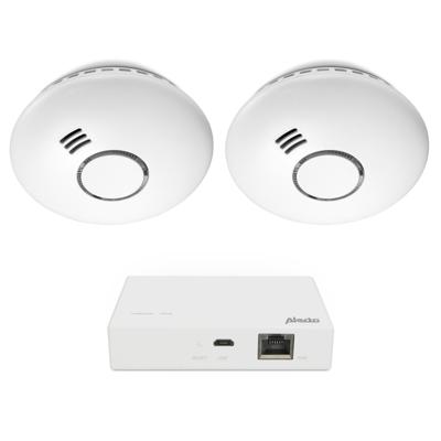 Alecto SMART-SMOKE10 SET 2 - Starterset Smart Zigbee bridge met 2 Smart Zigbee rookmelders